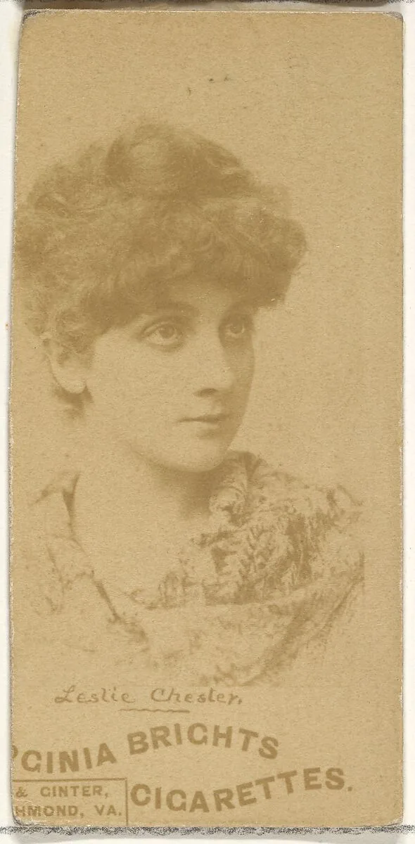 Leslie Chester, from the Actors and Actresses series (N45, Type 1) for Virginia Brights Cigarettes — Allen & Ginter