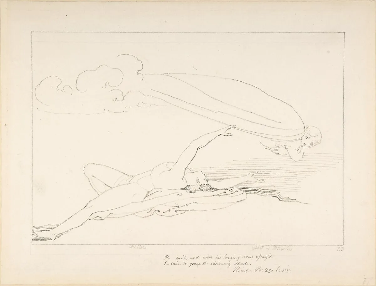 Achilles and the Shade of Patroclus — John Flaxman