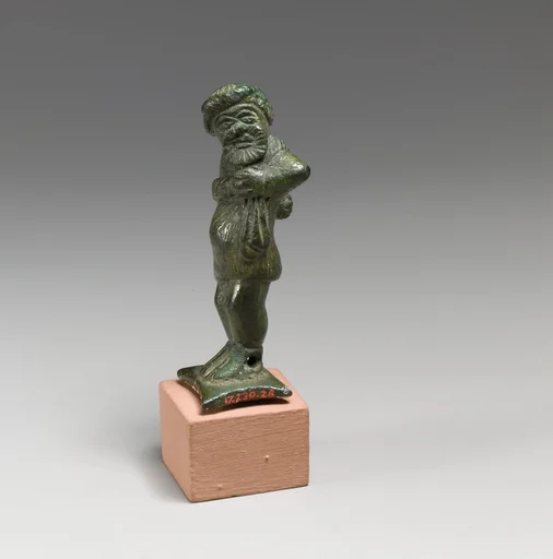 Bronze statuette of a comic actor