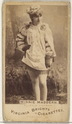 Minnie Maddern, from the Actors and Actresses series (N45, Type 1) for Virginia Brights Cigarettes