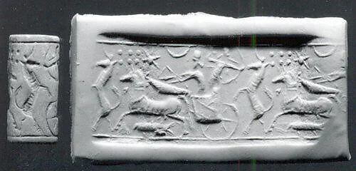 Cylinder seal with chariot hunting scene