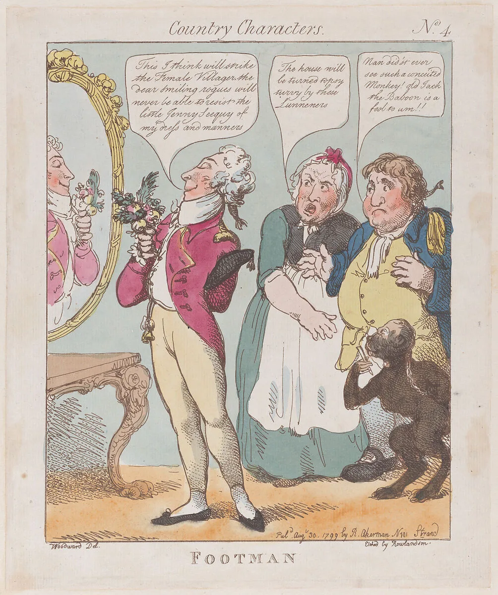 Footman — Rudolph Ackermann, London|Thomas Rowlandson|George Murgatroyd Woodward