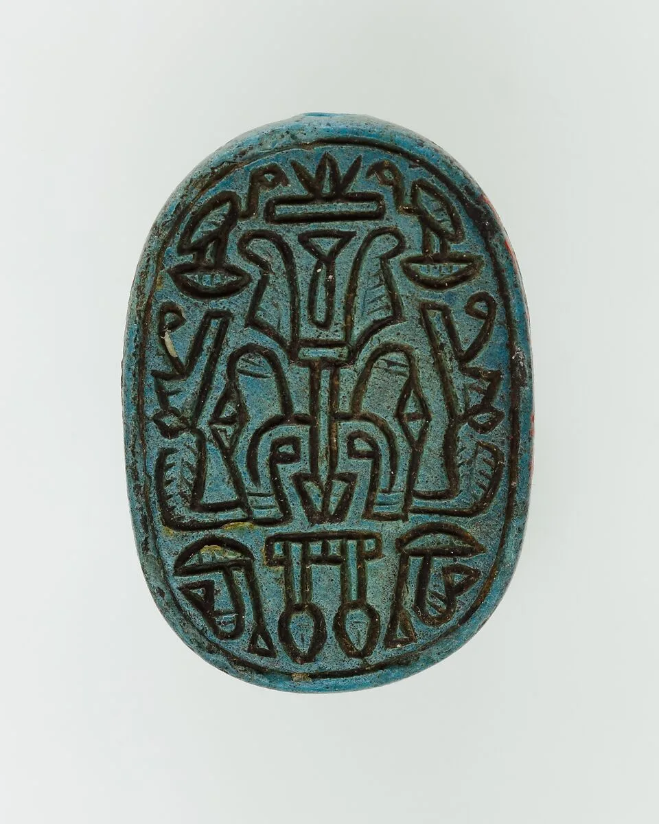 Scarab Inscribed with Hieroglyphs and Symbols — Unknown
