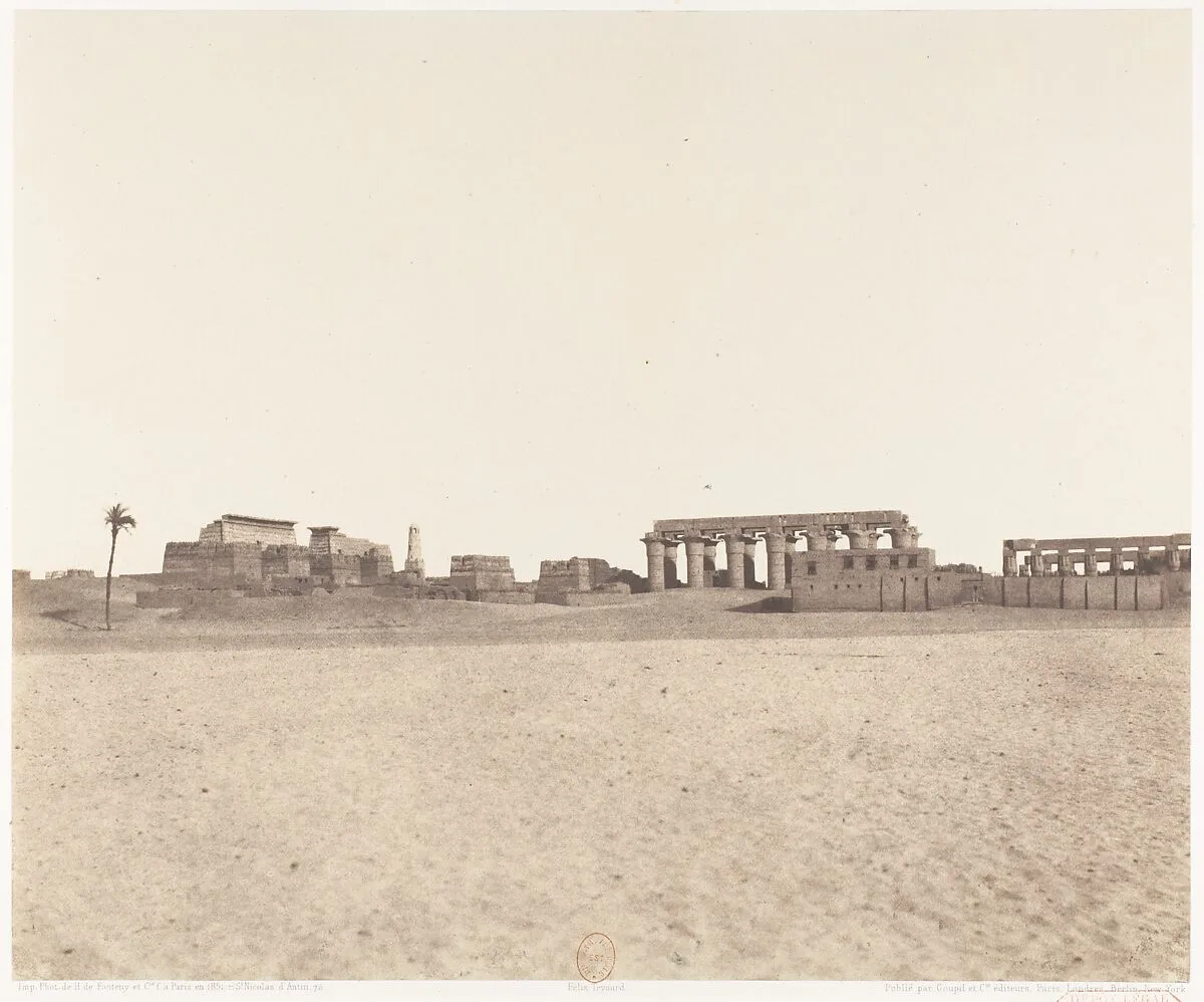 Louksor (Thèbes), Vue Générale des Ruines — Félix Teynard|Imprimerie Photographique de H. de Fonteny et Cie