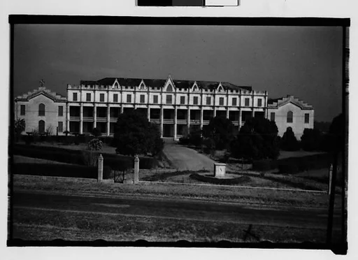 [Large Gothic Revival Building, From Road, Convent Vicinity, Louisiana]