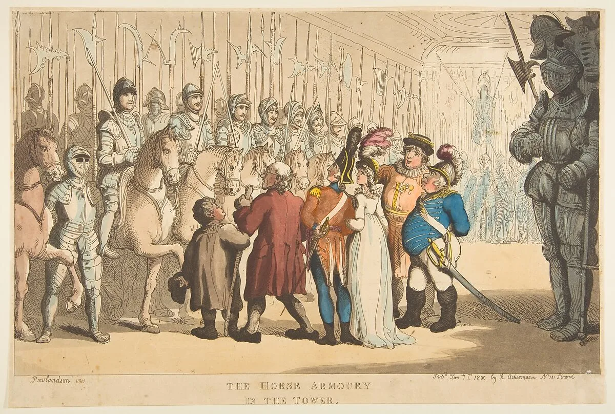 The Horse Armoury in the Tower — Thomas Rowlandson|Rudolph Ackermann, London