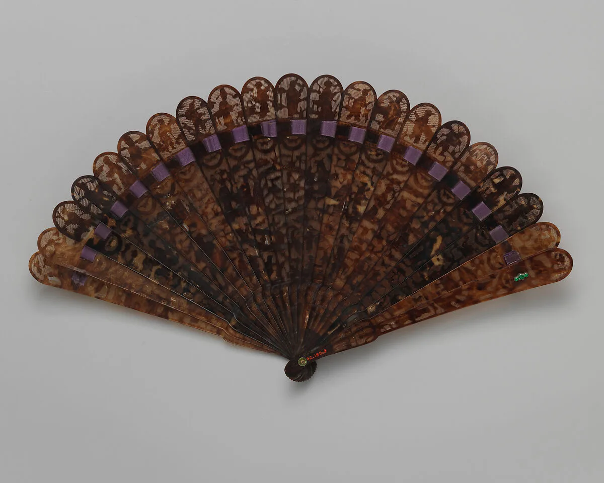 Brisé Fan, with Figures, Boats, and Pavilions — Unknown