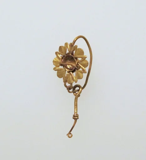 Earring with pendant and disc