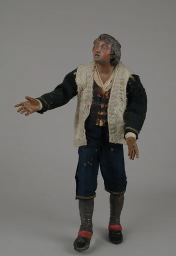 Young man in fur jacket