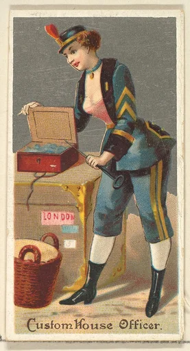 Custom House Officer, from the Occupations for Women series (N166) for Old Judge and Dogs Head Cigarettes