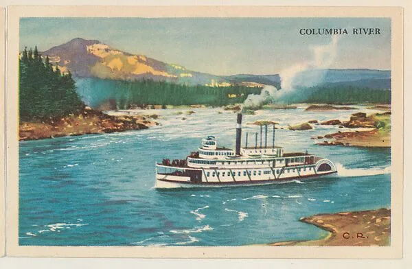 Columbia River, bakery card from the Nature's Splendor series (D39-7), issued by Bell Bakeries, Inc. — Bell Bakeries, Inc.