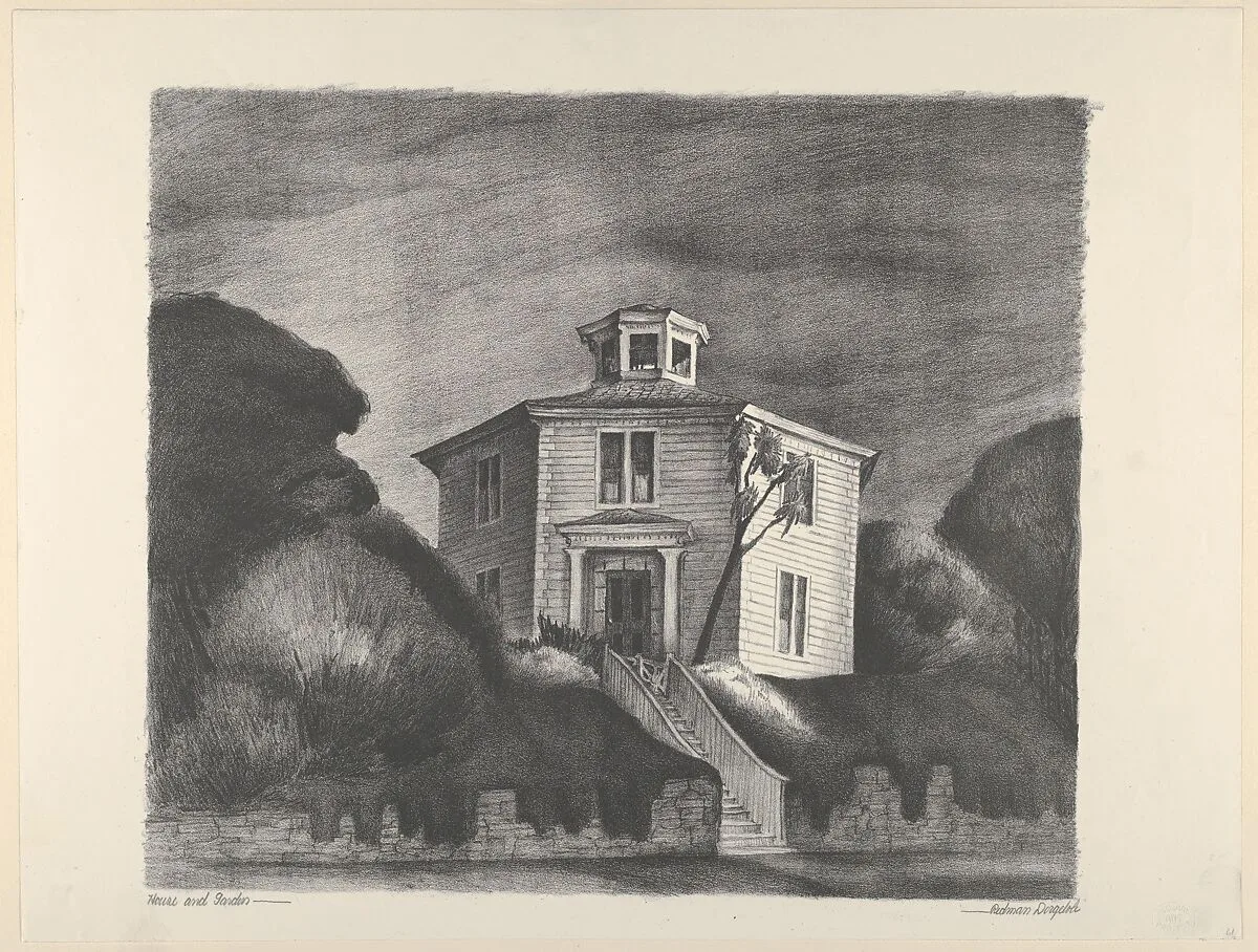 House and Garden — Marguerite Redman Dorgeloh|WPA