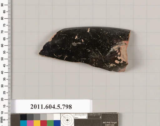 Terracotta rim fragment of a kylix (drinking cup)