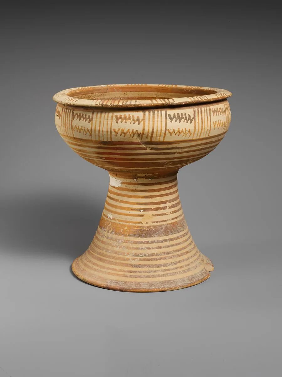Terracotta footed bowl — Unknown
