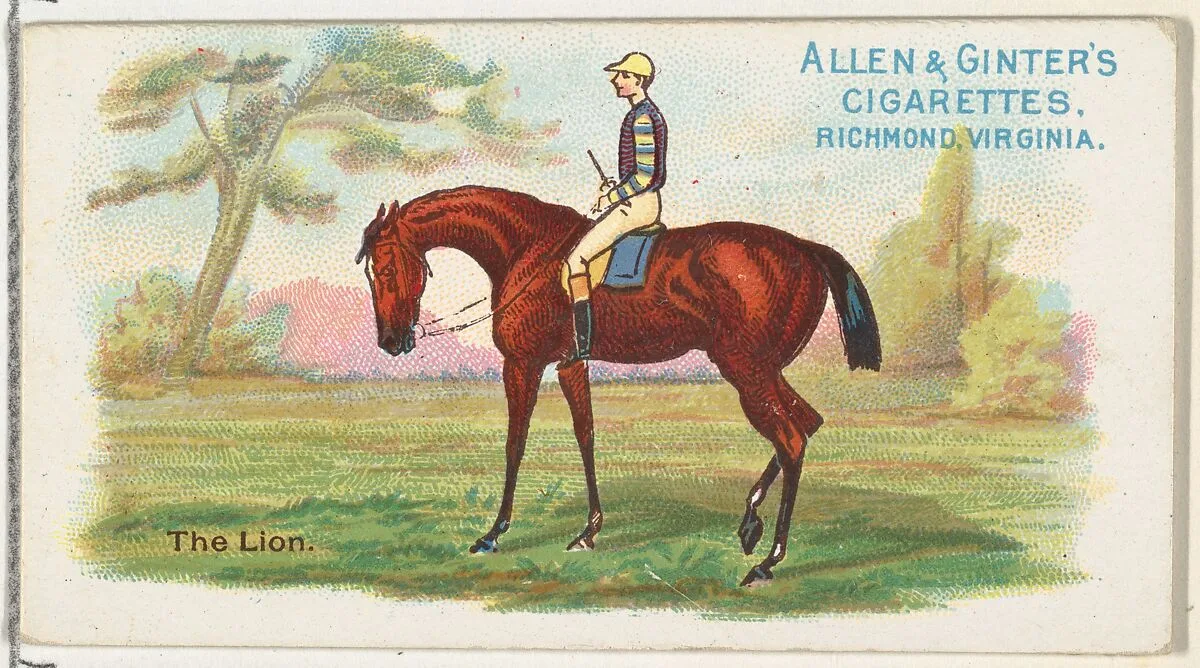 The Lion, from The World's Racers series (N32) for Allen & Ginter Cigarettes — Allen & Ginter|Lindner, Eddy & Claus