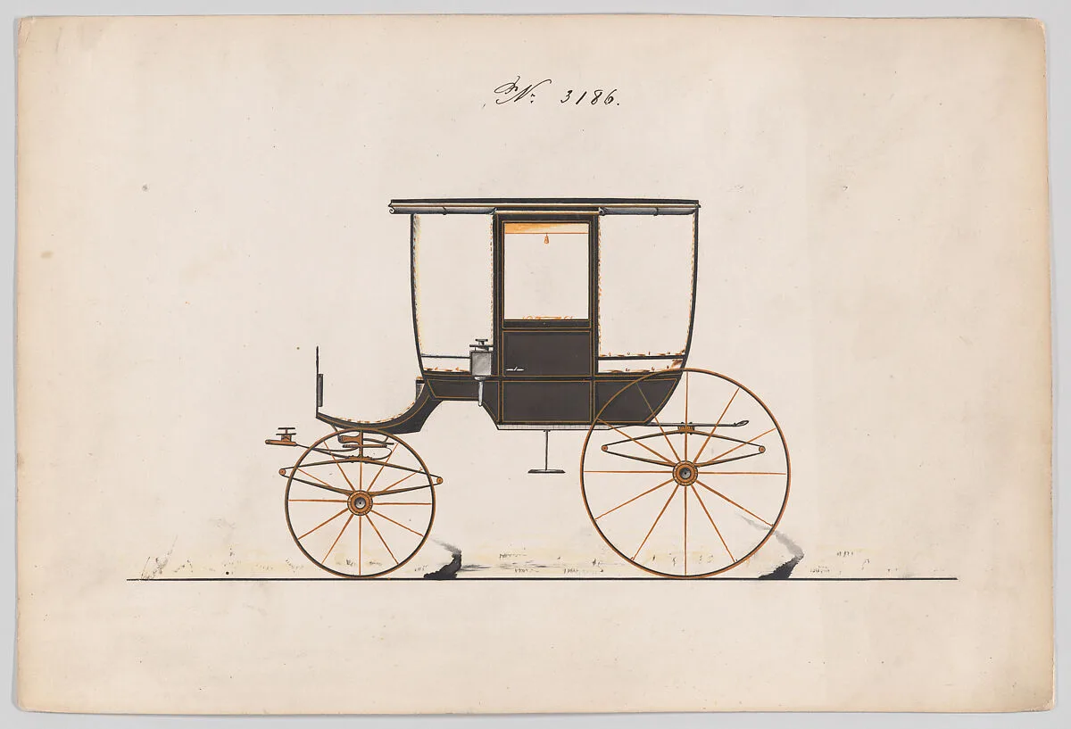 Design for 6 seat Rockaway, no. 3186 — Brewster & Co.