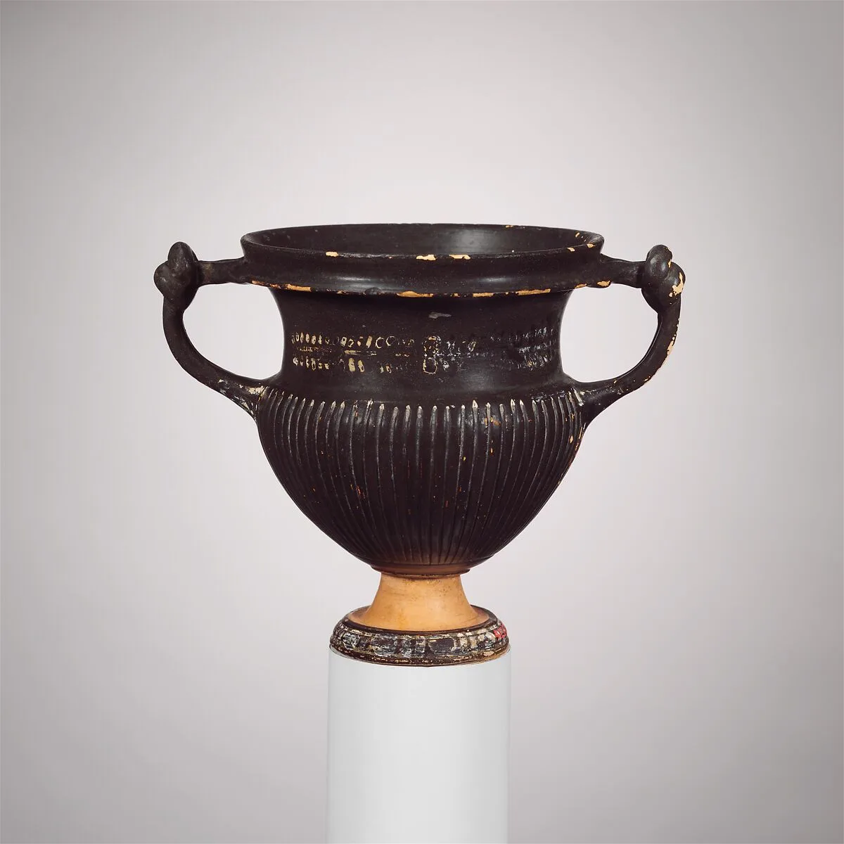 Terracotta kantharos (drinking cup with high handles) — Unknown