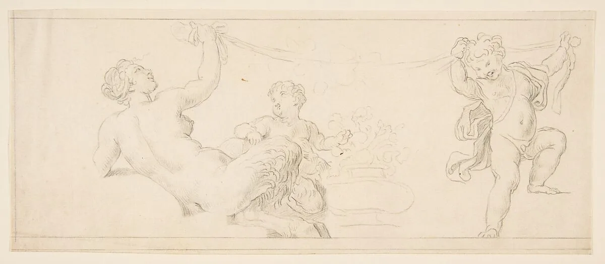 Design for a Frieze — Anonymous, French, 18th century
