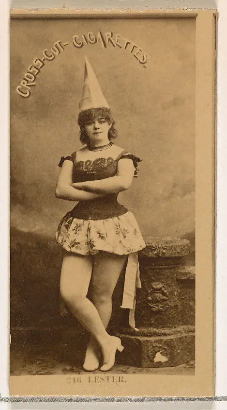 Card Number 246, Lester, from the Actors and Actresses series (N145-2) issued by Duke Sons & Co. to promote Cross Cut Cigarettes — W. Duke, Sons & Co.