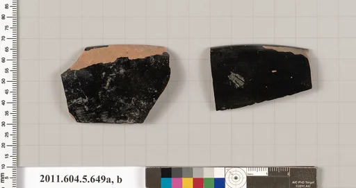 Terracotta rim fragments of kylikes (drinking cups)