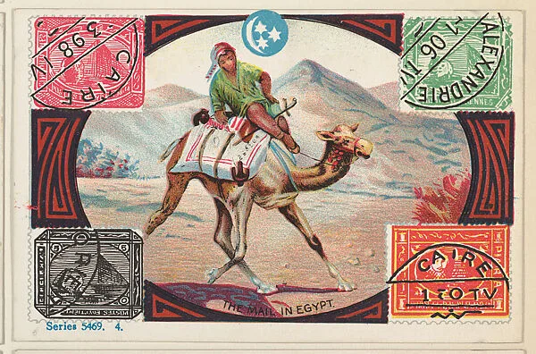 The Mail in , bakery card from the Stamps and Mail Carriers of All Nations series (D73), issued by the Rochester Baking Company — Rochester Baking Company