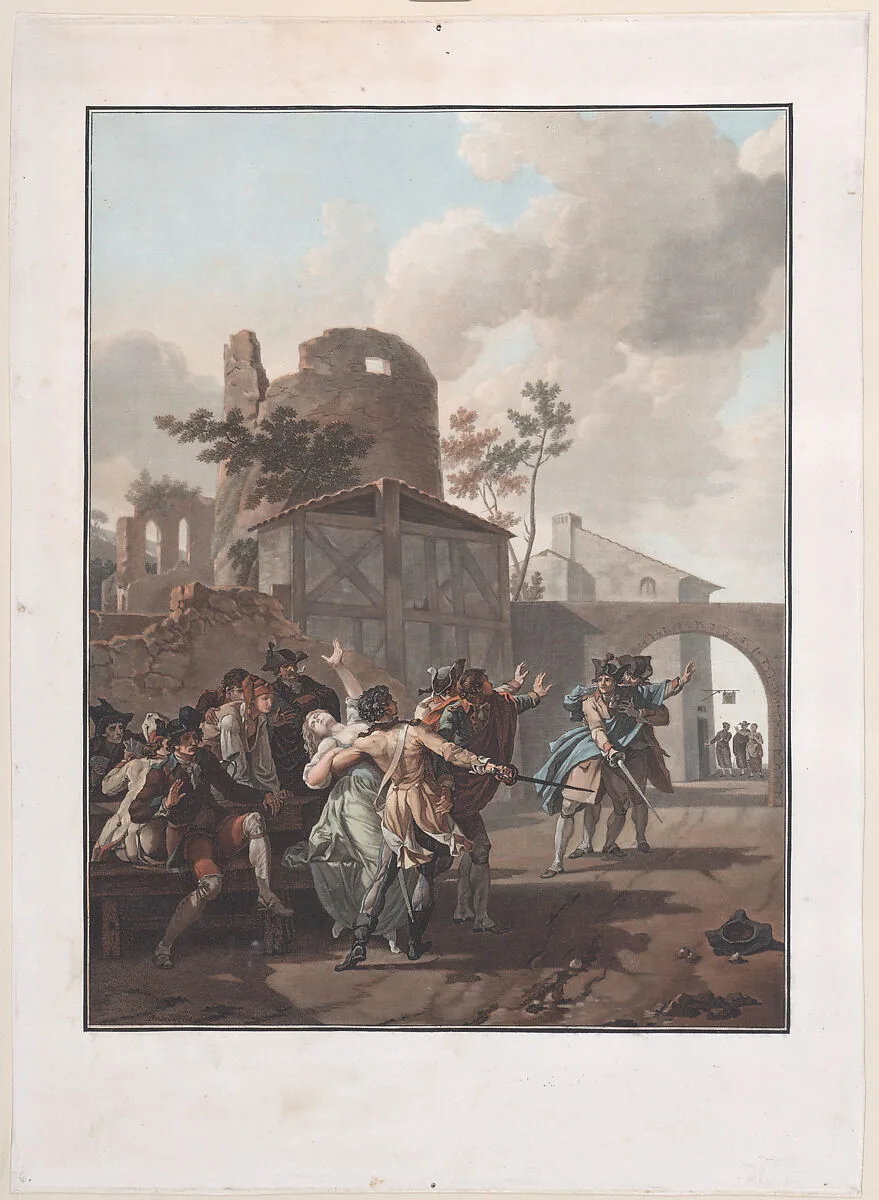 The Brawl (La Rixe) — Nicolas Antoine Taunay|Charles Melchior Descourtis