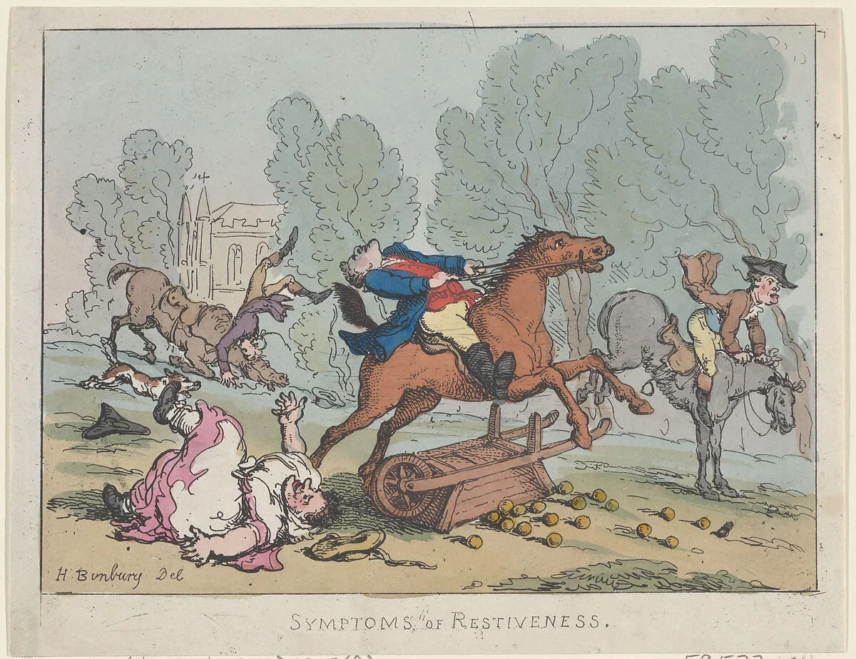 Symptoms of Restiveness — Thomas Rowlandson|Henry William Bunbury
