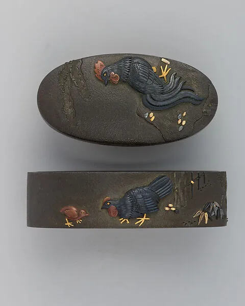 Sword-Hilt Collar and Pommel (Fuchigashira) — Unknown