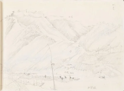 現代 謝稚柳 山水畫稿 冊頁|Landscape