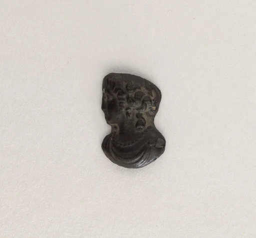 Glass portrait bust of a woman