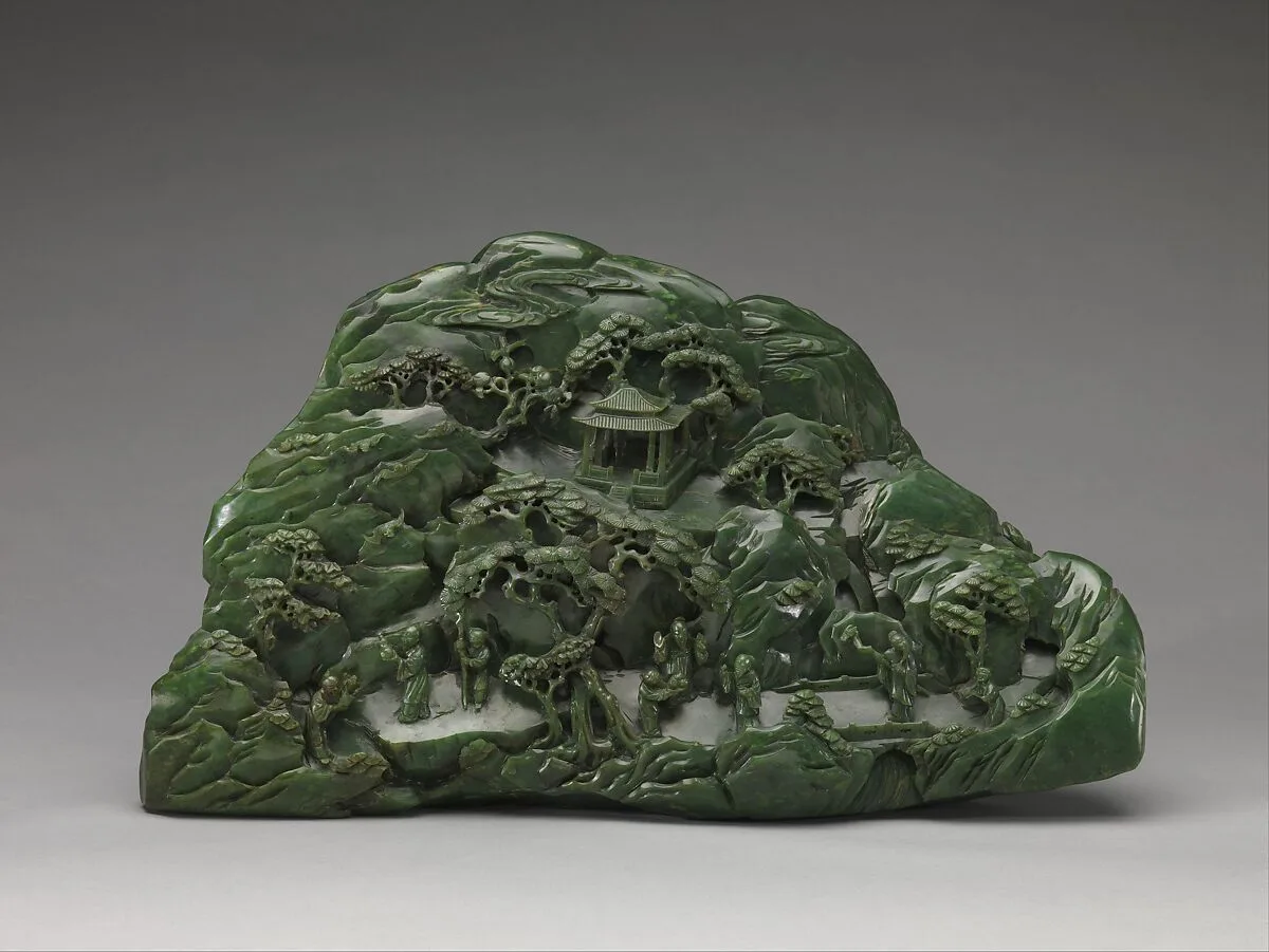 清中期 碧玉山子|Boulder with Daoist paradise — Unknown
