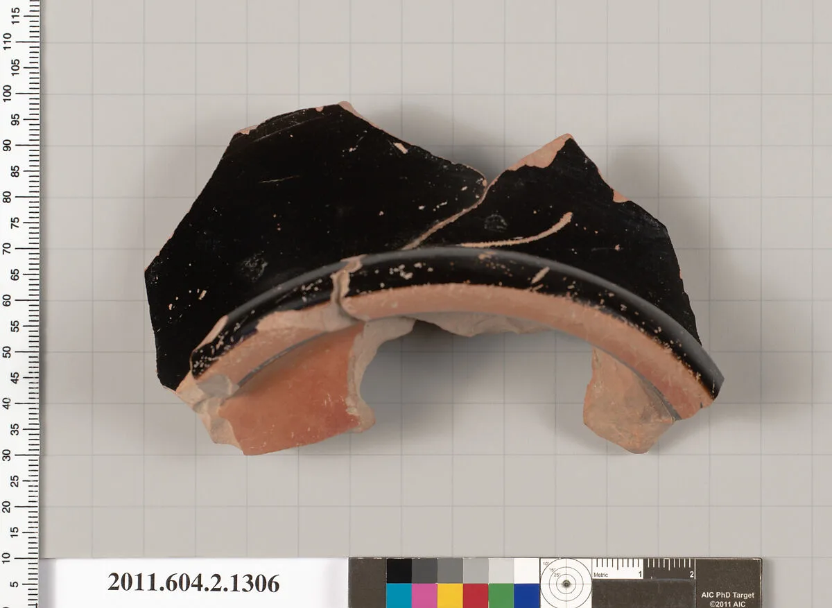 Terracotta fragment of a skyphos (deep drinking cup) — Unknown
