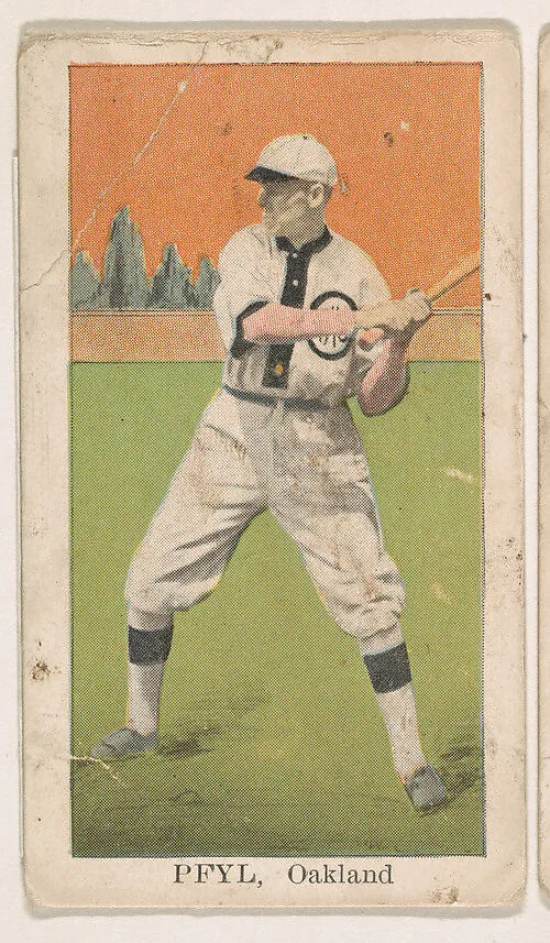 Pyfl, Oakland, from the Baseball Players series (D311), issued by the Pacific Coast Biscuit Company — Pacific Coast Biscuit Company
