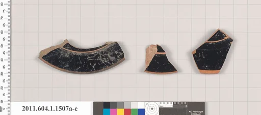 Terracotta fragments of kylikes (drinking cups)