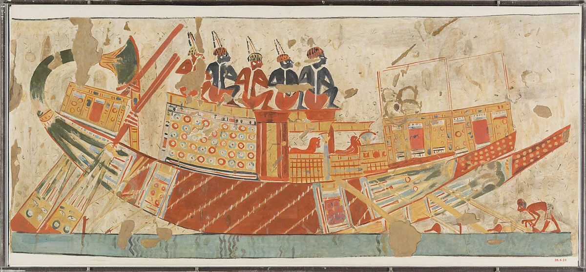 Boat Carrying Captives from Nubia, Tomb of Huy — Charles K. Wilkinson