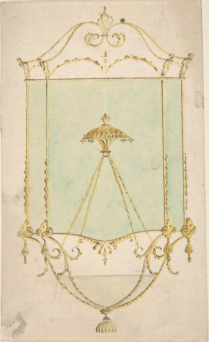 Design for a Hall Lantern, Elevation — James Wyatt