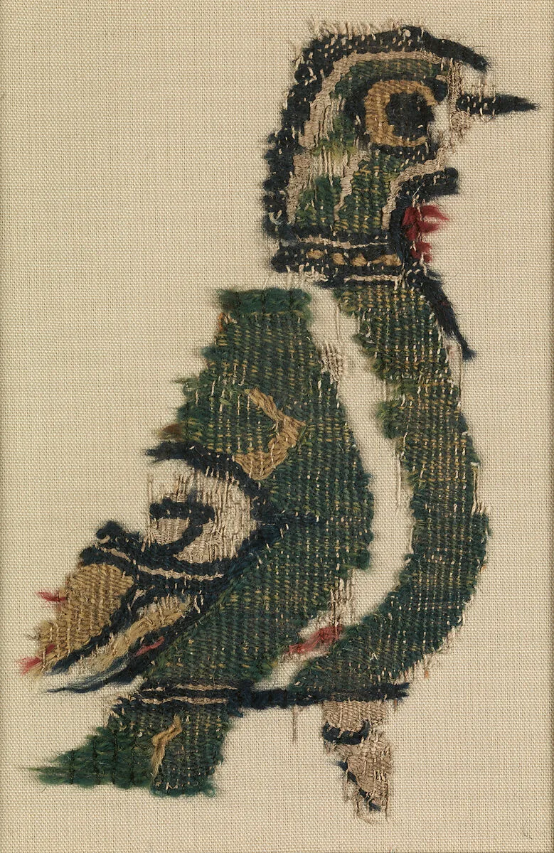 Textile Fragment with Bird — Unknown