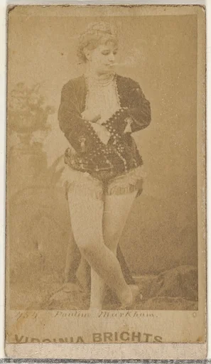Card 454, Pauline Markham, from the Actors and Actresses series (N45, Type 1) for Virginia Brights Cigarettes