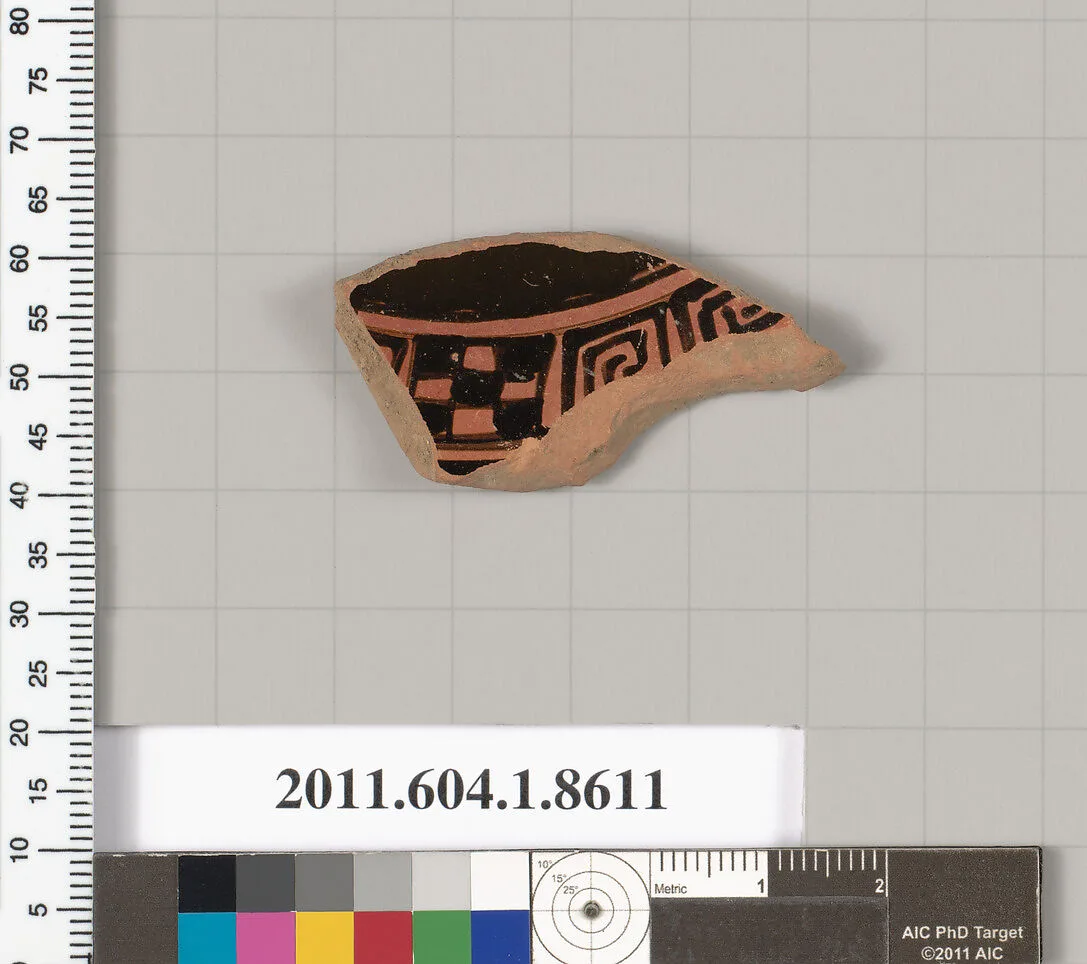 Terracotta fragment of a stemless kylix (drinking cup) — Unknown