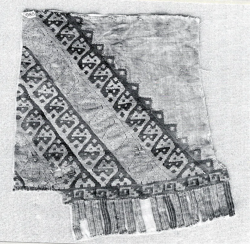 Tapestry Border Fragment with Tab Fringes — Unknown
