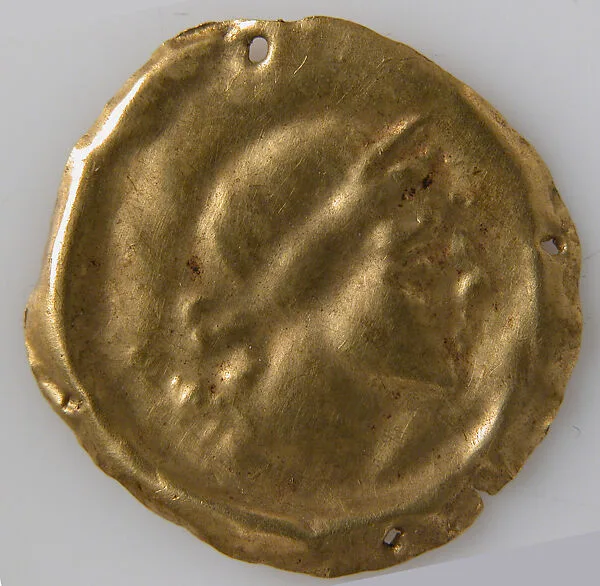 Bracteate with Profile of Head Facing Right — Unknown