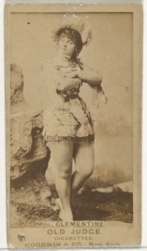 Mlle. Clementine, from the Actors and Actresses series (N171) for Old Judge Cigarettes