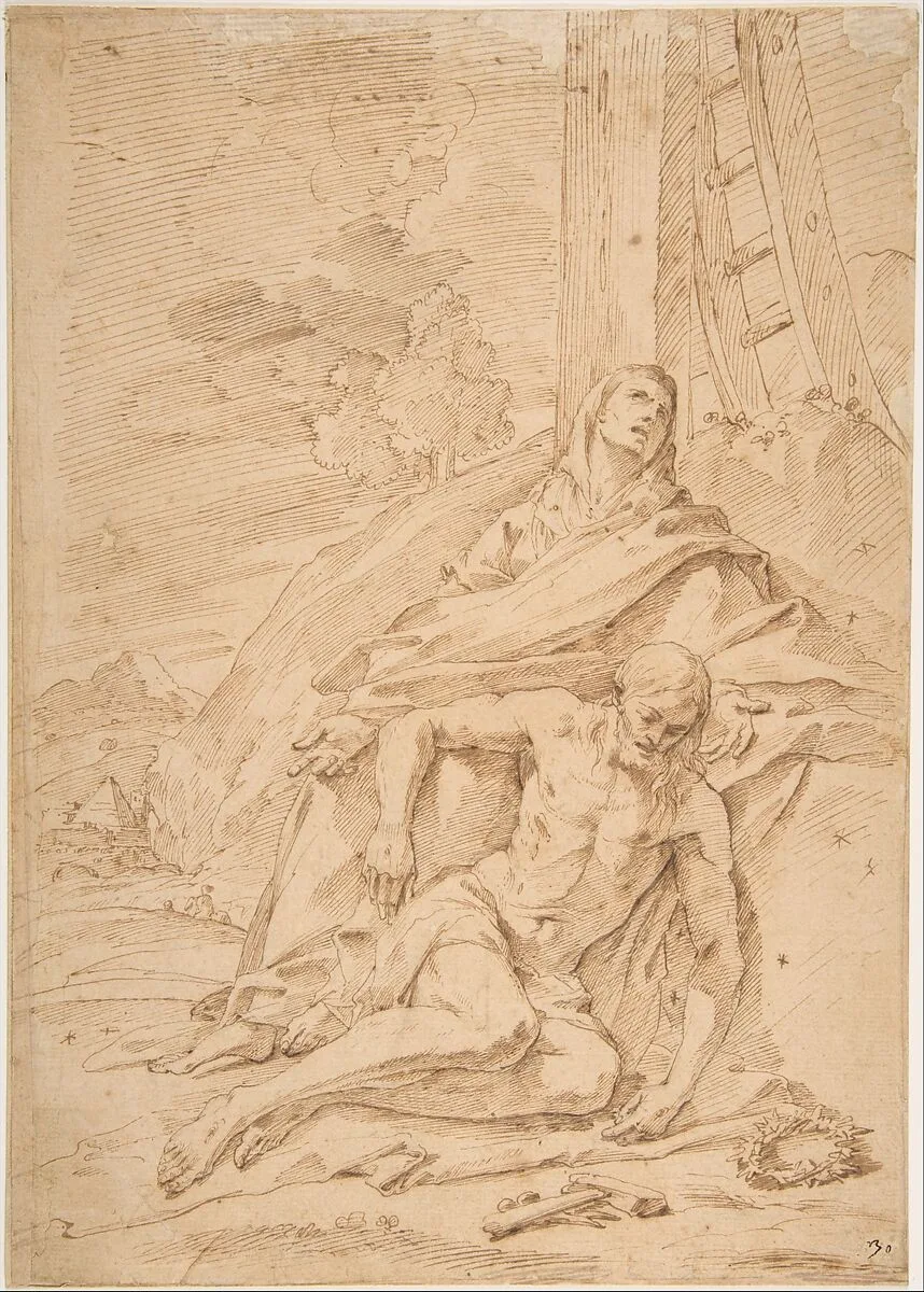The Virgin Lamenting over the Dead Christ — Pietro Testa