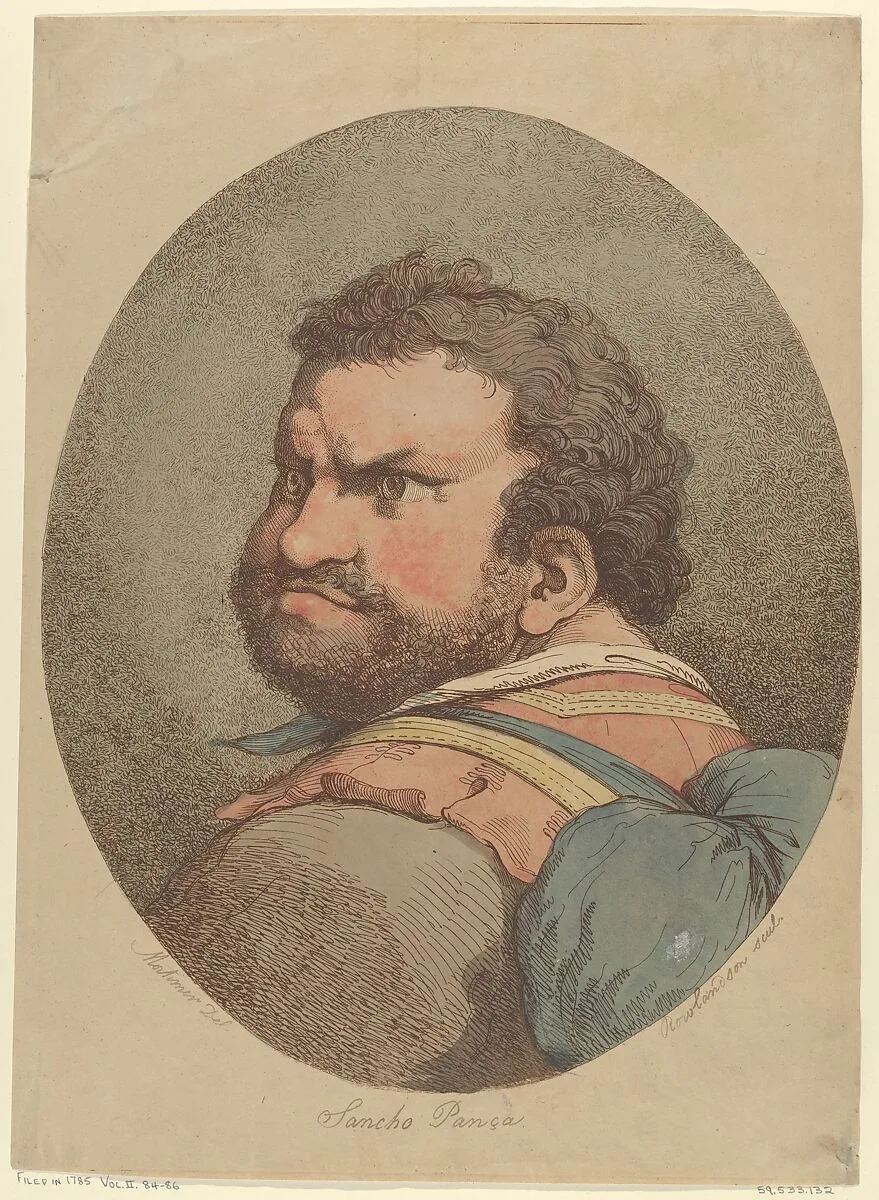 Sancho Panza, from Don Quixote — Miguel de Cervantes Saavedra|Thomas Rowlandson|John Hamilton Mortimer
