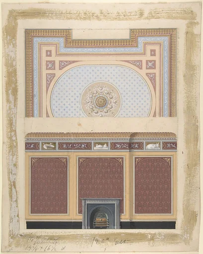 Design for Fireplace Wall and Ceiling