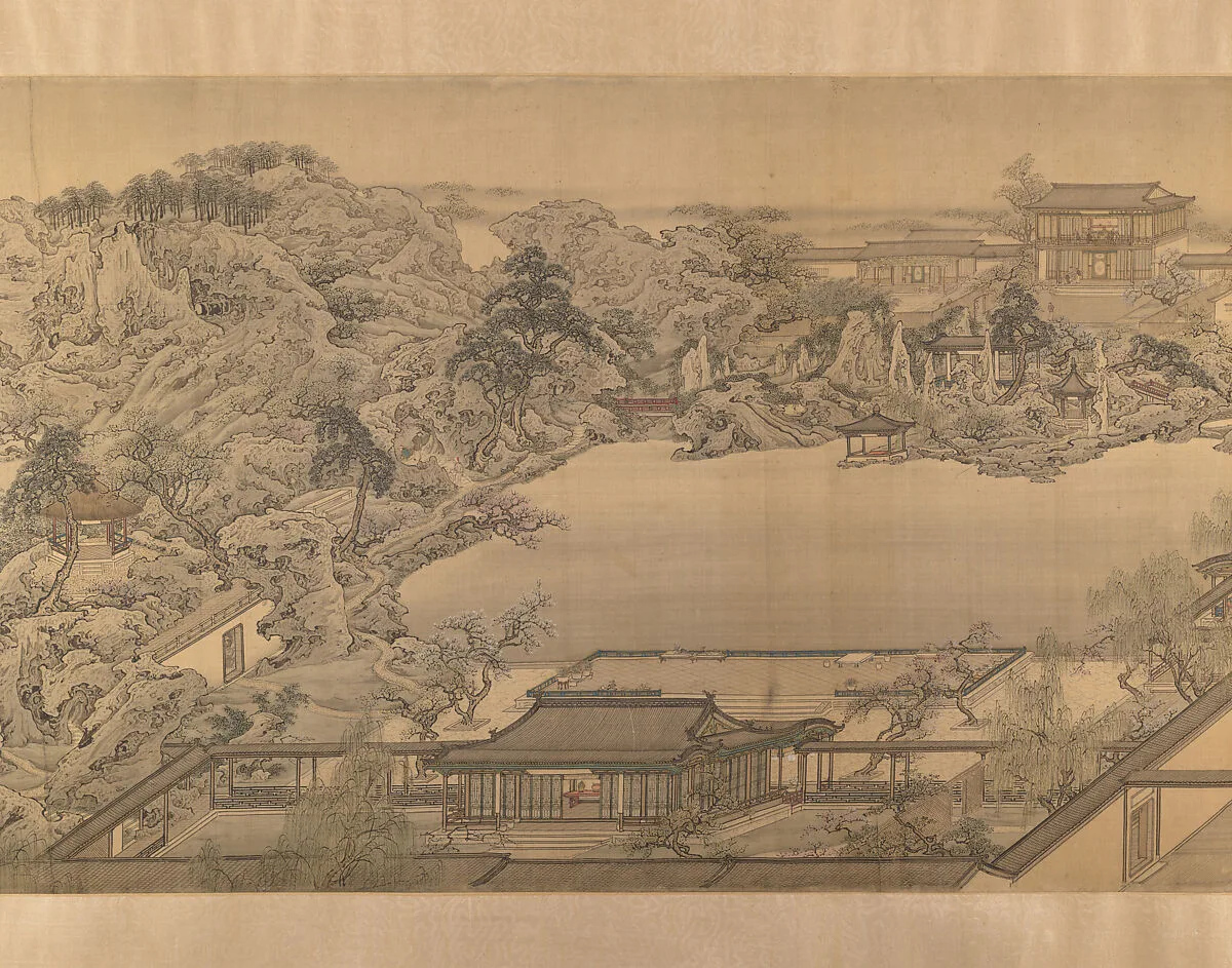 清 佚名 臨袁江瞻園圖 卷|View of a Garden Villa — Yuan Jiang