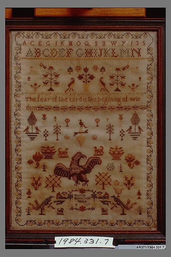 Embroidered sampler