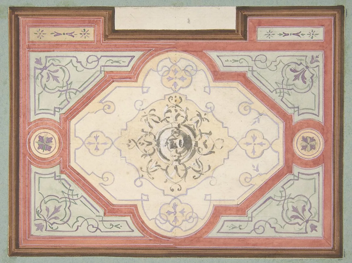 Design for the decoration of a ceiling — Jules-Edmond-Charles Lachaise|Eugène-Pierre Gourdet