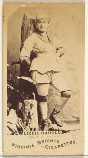 Lizzie Harold, from the Actors and Actresses series (N45, Type 1) for Virginia Brights Cigarettes