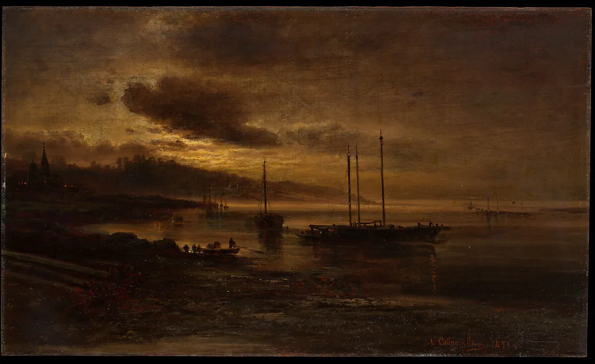 Night Scene on the Volga — Alexei Kondratievich Savrasov